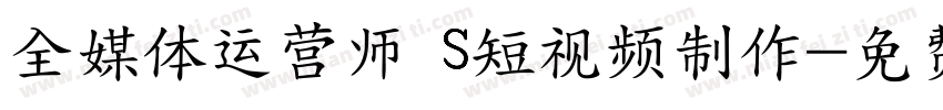 全媒体运营师 S短视频制作字体转换